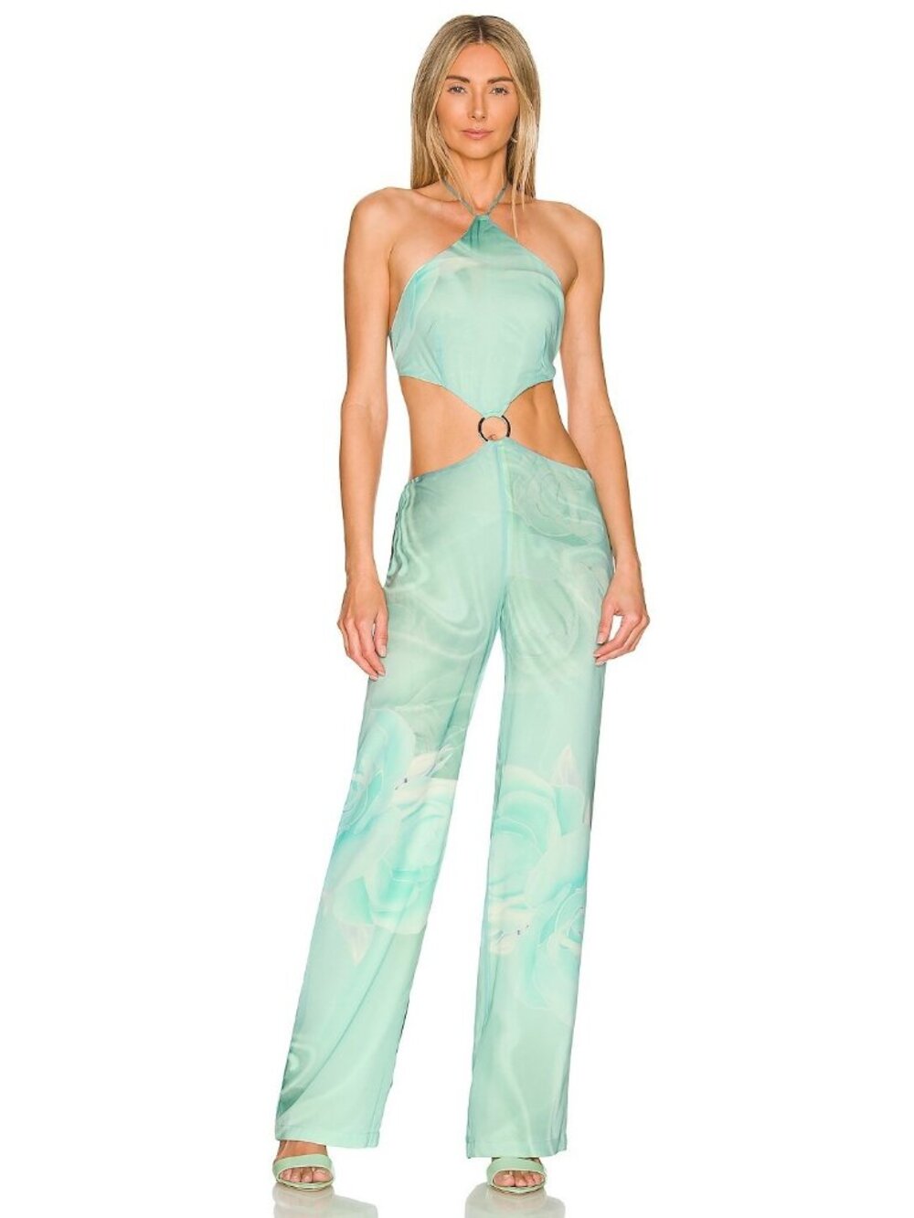 Kim Shui Cut Out Jumpsuit in Mint Green